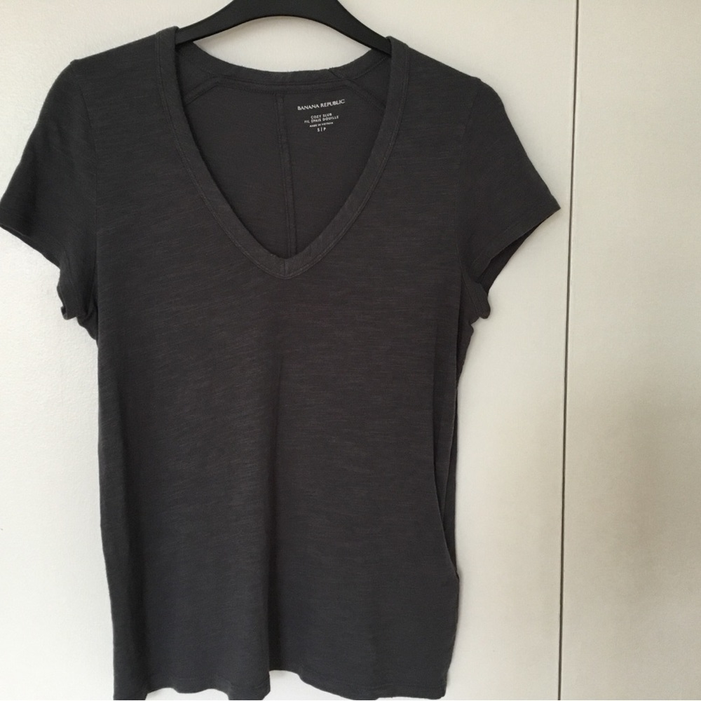 Women's Grey V-Neck T-Shirt